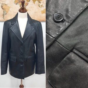 Vtg 90s black lamb leather jacket - Great Northwest brand